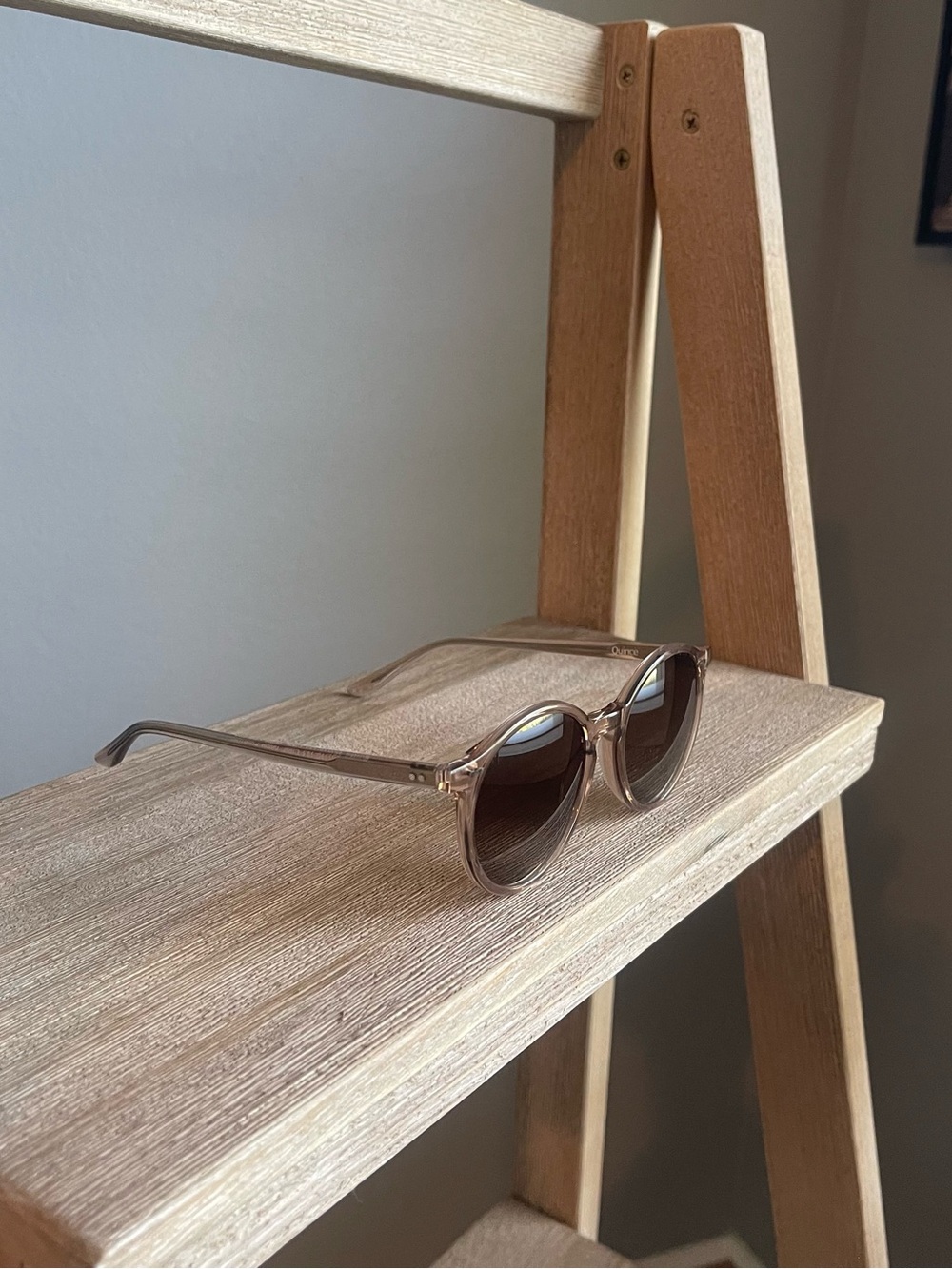 Quince Brixton Polarized Acetate Sunglasses Clear Taupe Brown Lenses Unisex Min - Picture 3 of 12